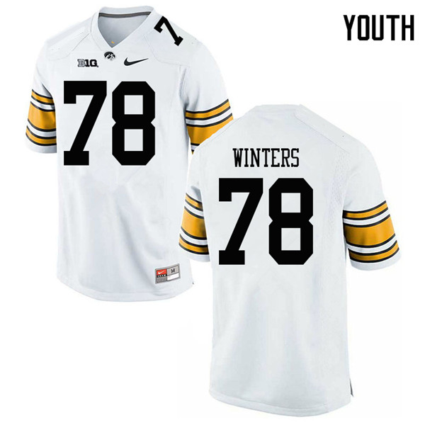 Youth #78 Trey Winters Iowa Hawkeyes College Football Jerseys Sale-White
